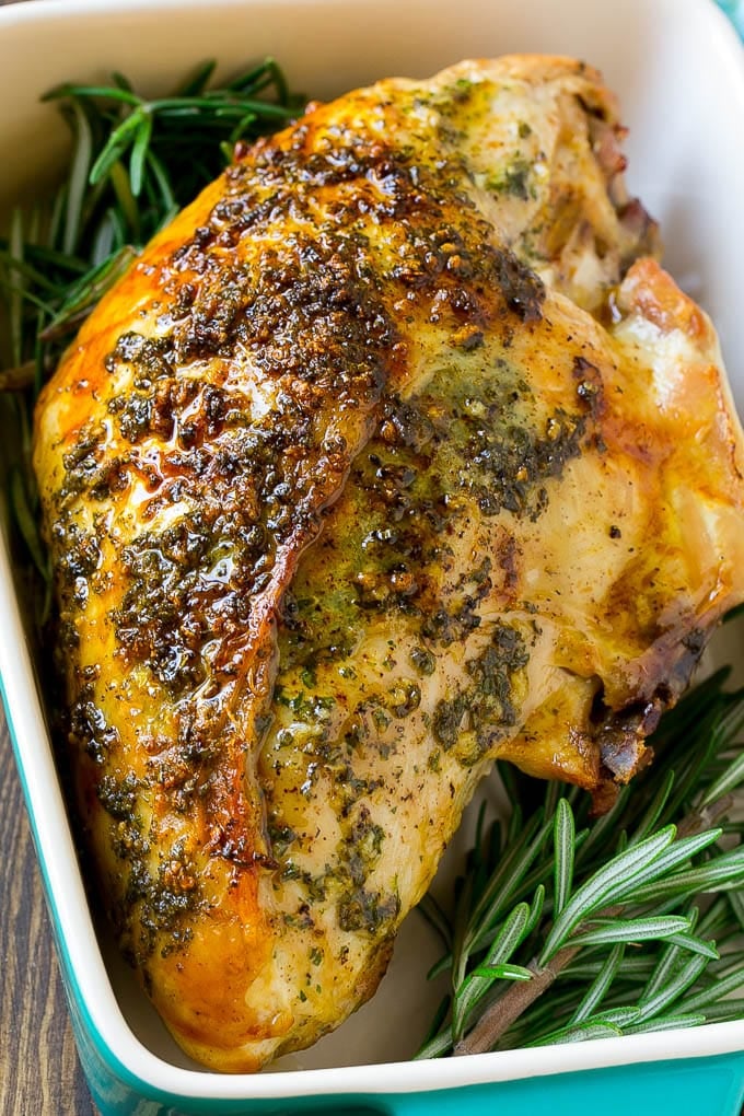 Oven baked turkey breast