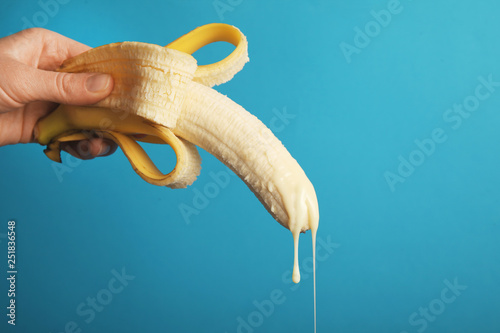 Orgasm with a banana