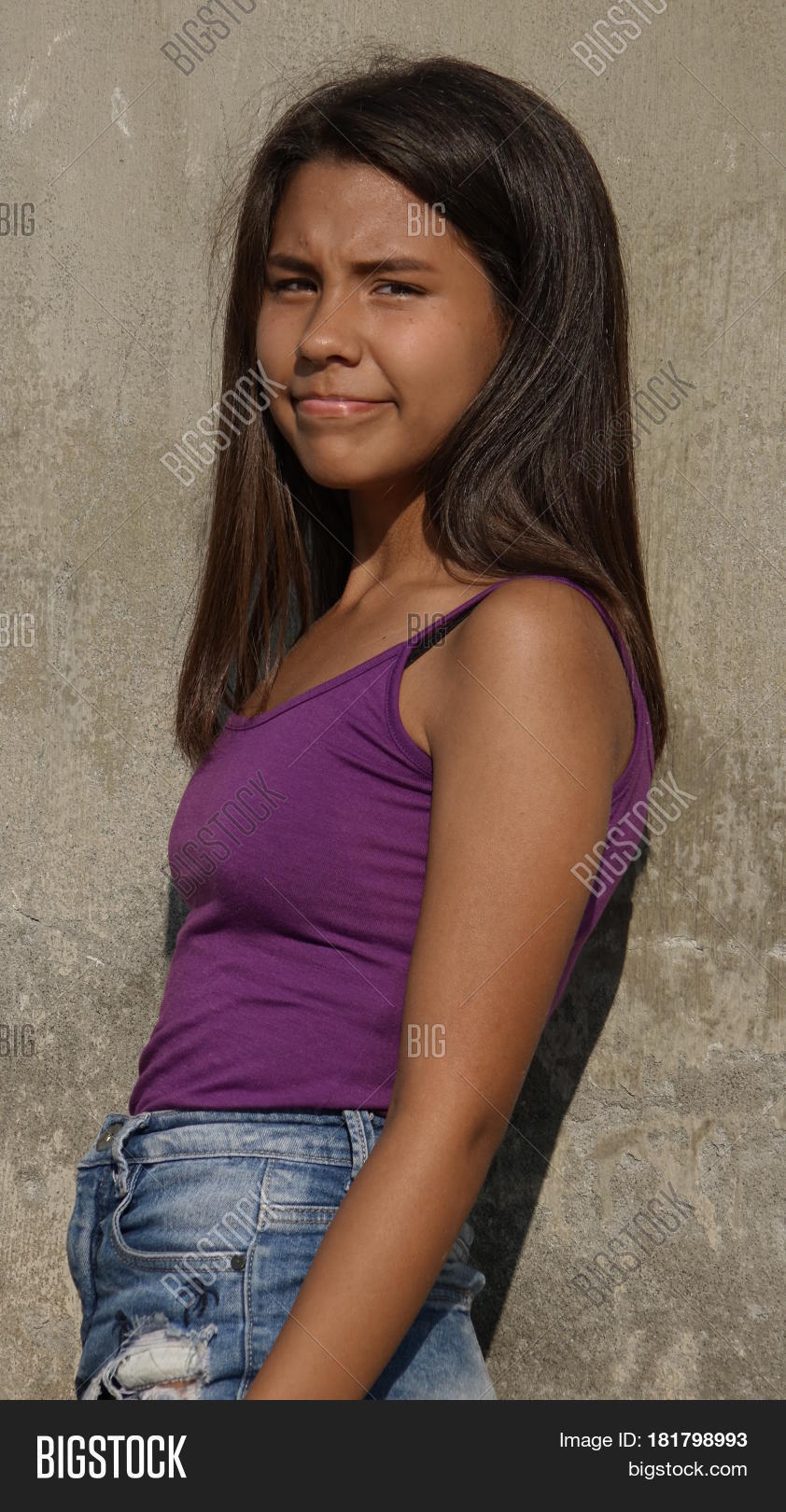 Young peruvian teen girl