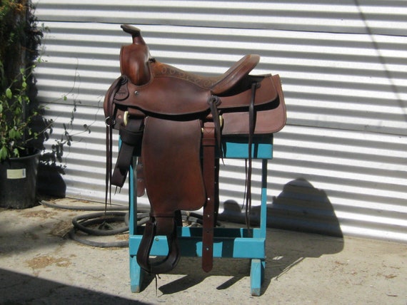 Vintage western leather saddles