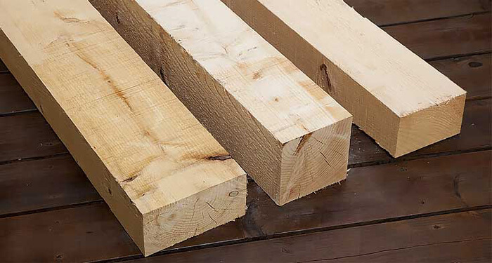 Rough sawn douglas fir lumber