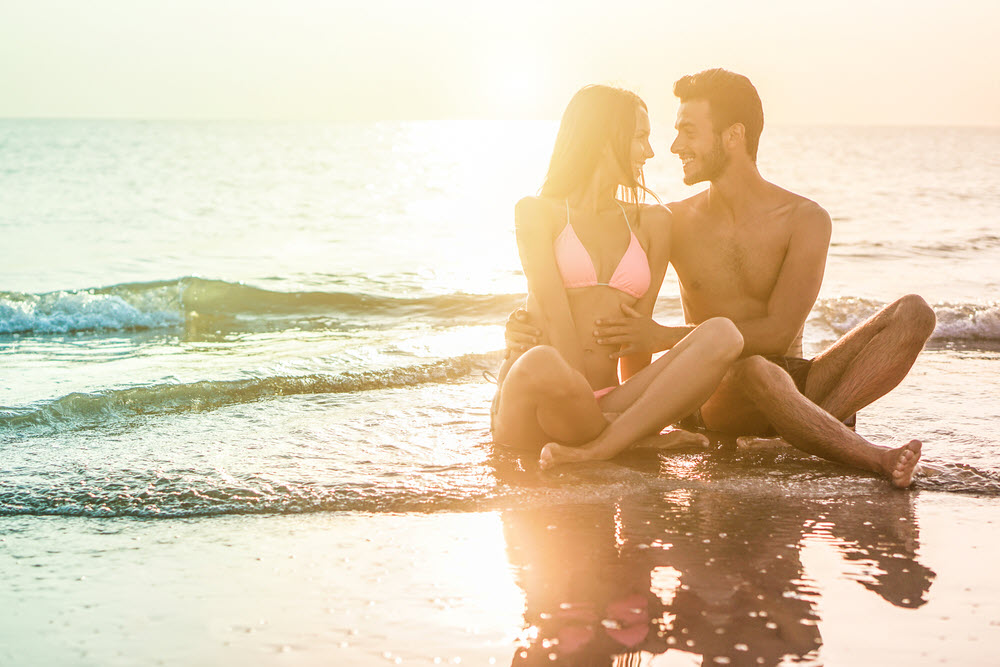 Beach nude couples having sex