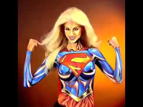 Girl sexy body paint