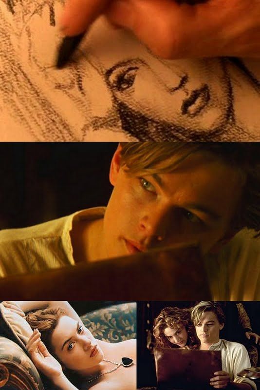 Titanic movie rose drawing scene