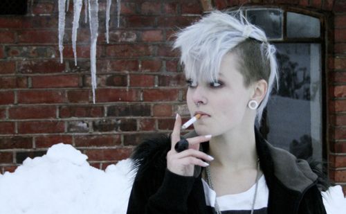 Pierced punk girl pixie