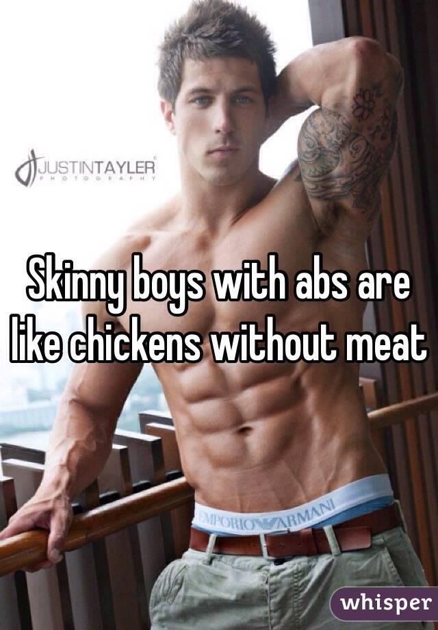Skinny teens with abs