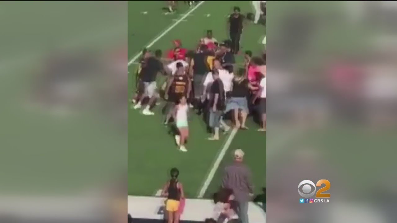 Pee wee football brawl video