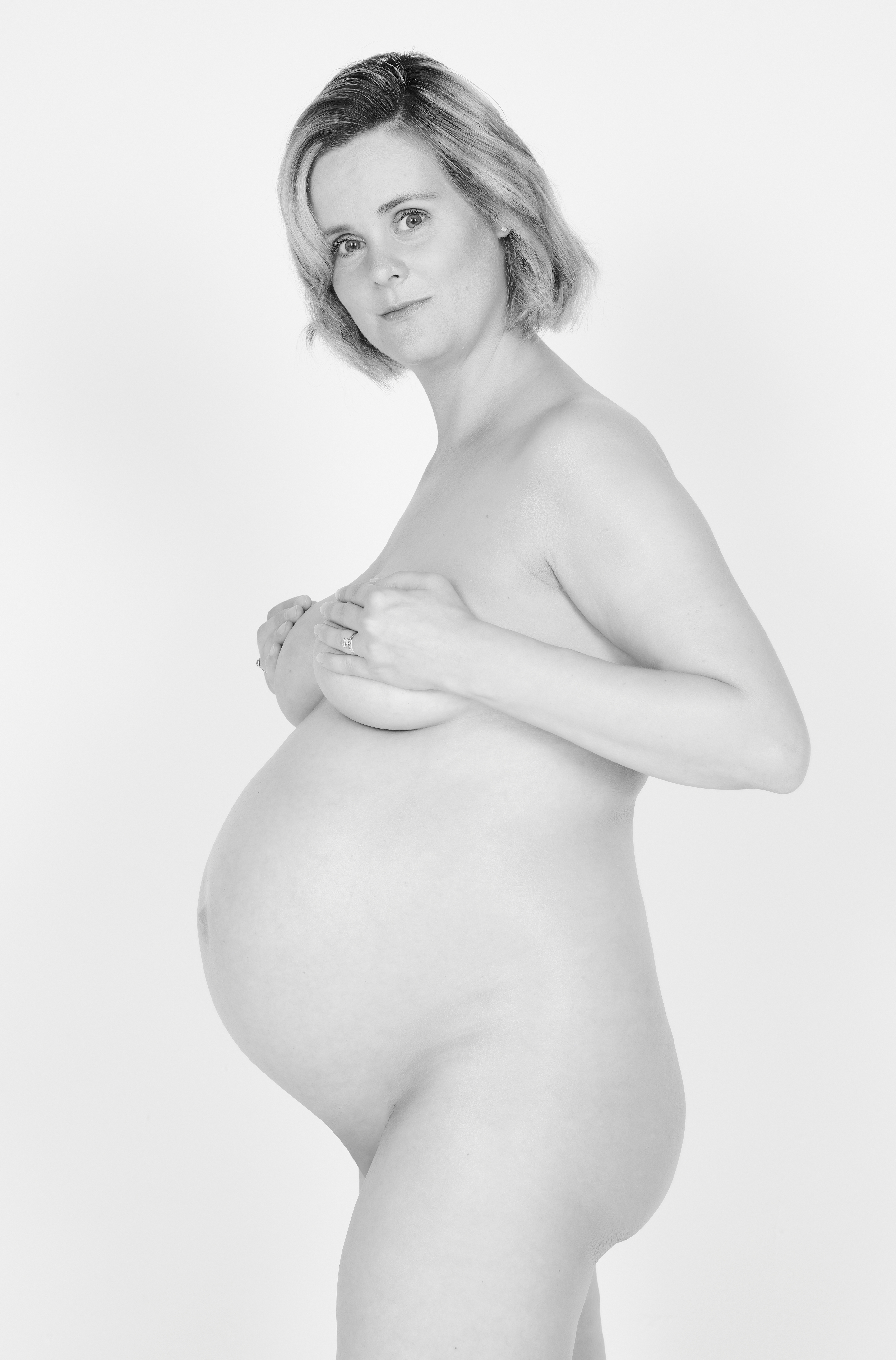 Black bottom naked woman pregnant