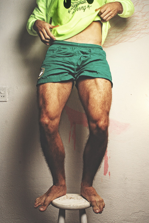 Hot hairy man legs