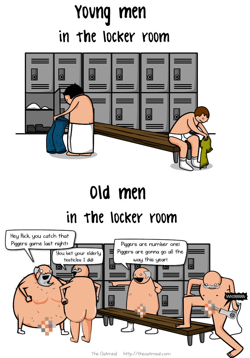 Old men locker room