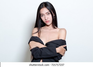 Beautiful asian girl naked body