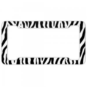 Zebra striped license plate