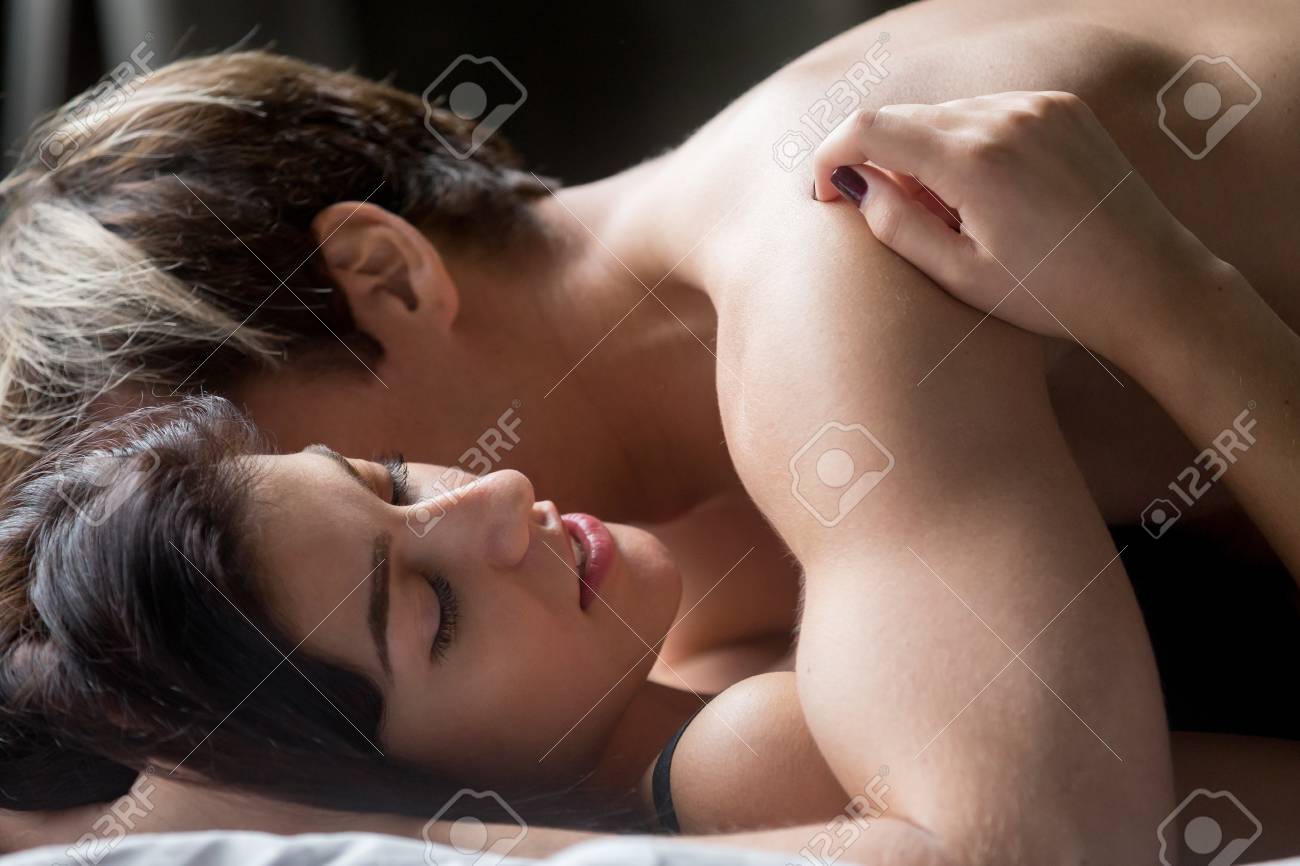 Hot couple sex on bed