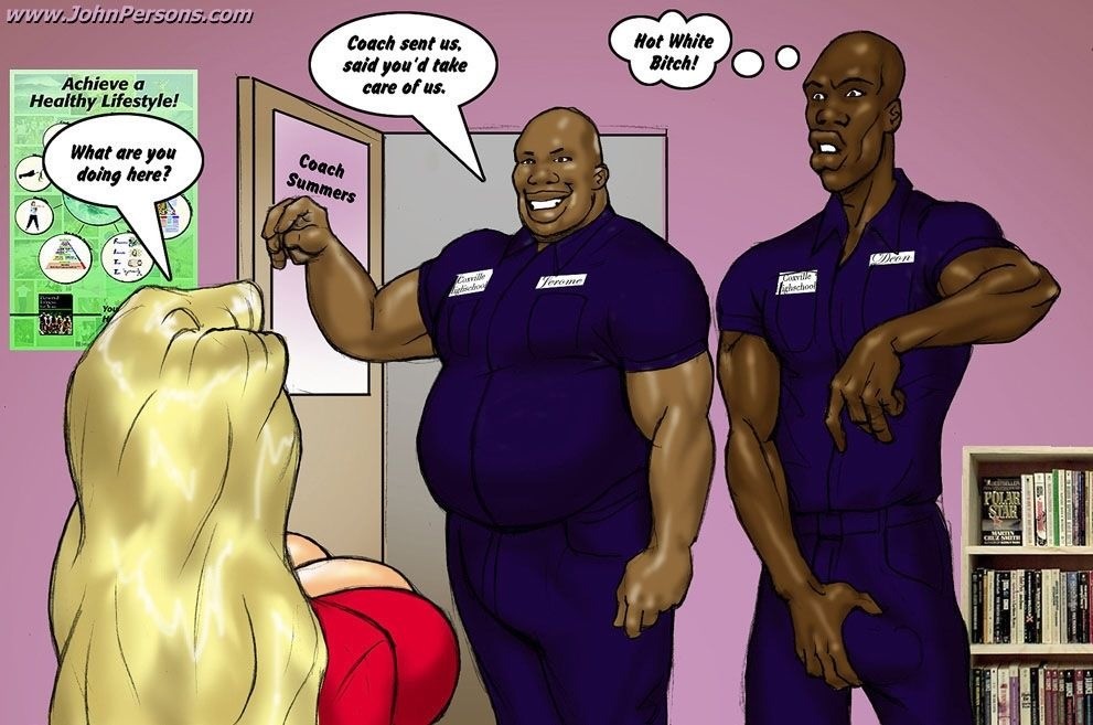 Blonde black cock cartoon comic