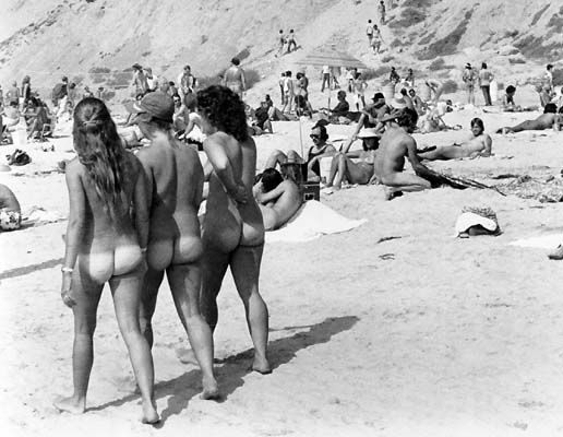 Nude big retro beach