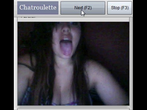 Girl showing tits on chatroulette