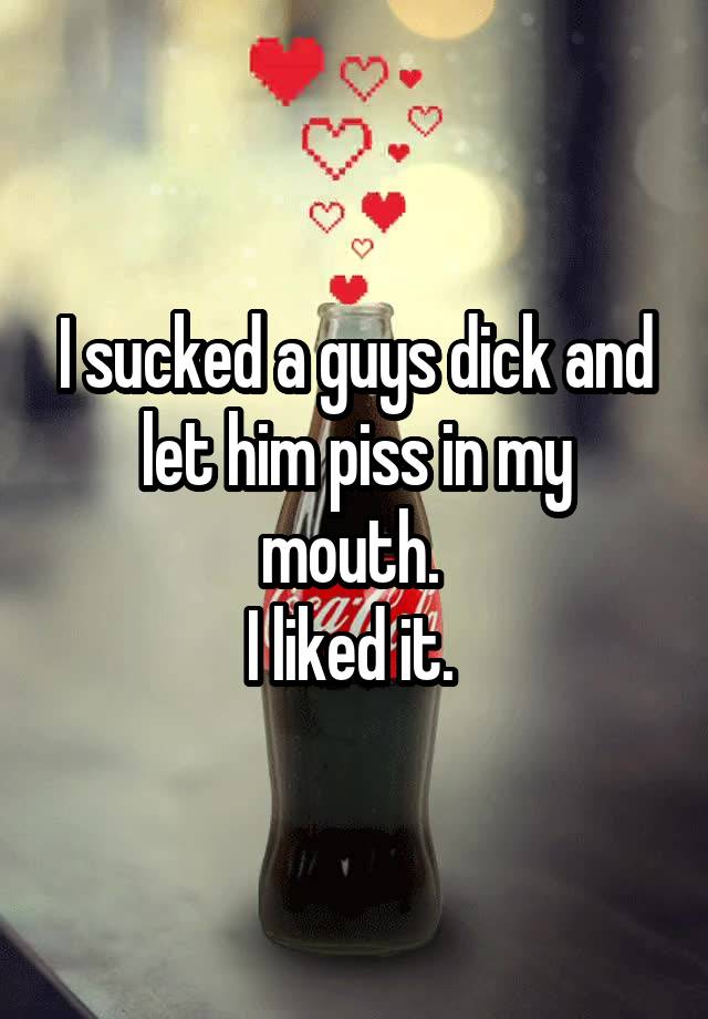 Dick his piss sucked