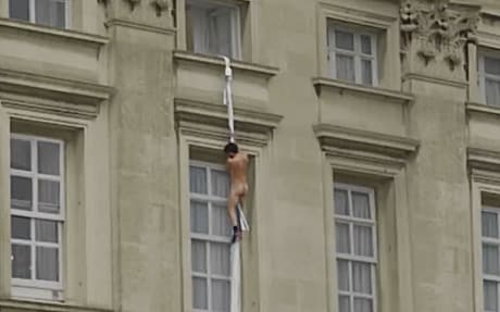 Caught hotel window naked man