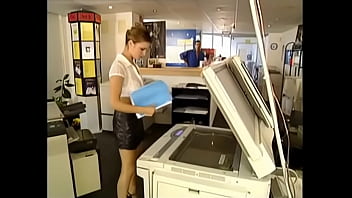 Lady fucked on photocopier