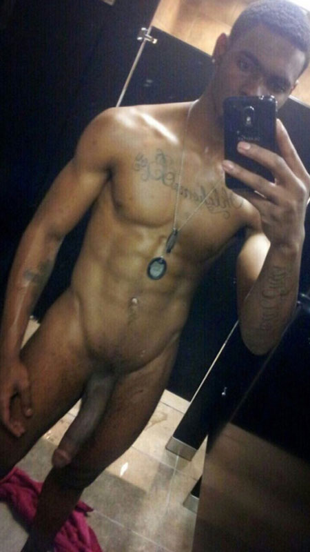 Black man locker room naked