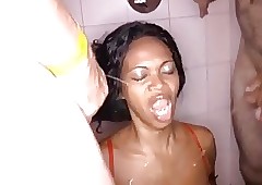 Black ebony women peeing cum