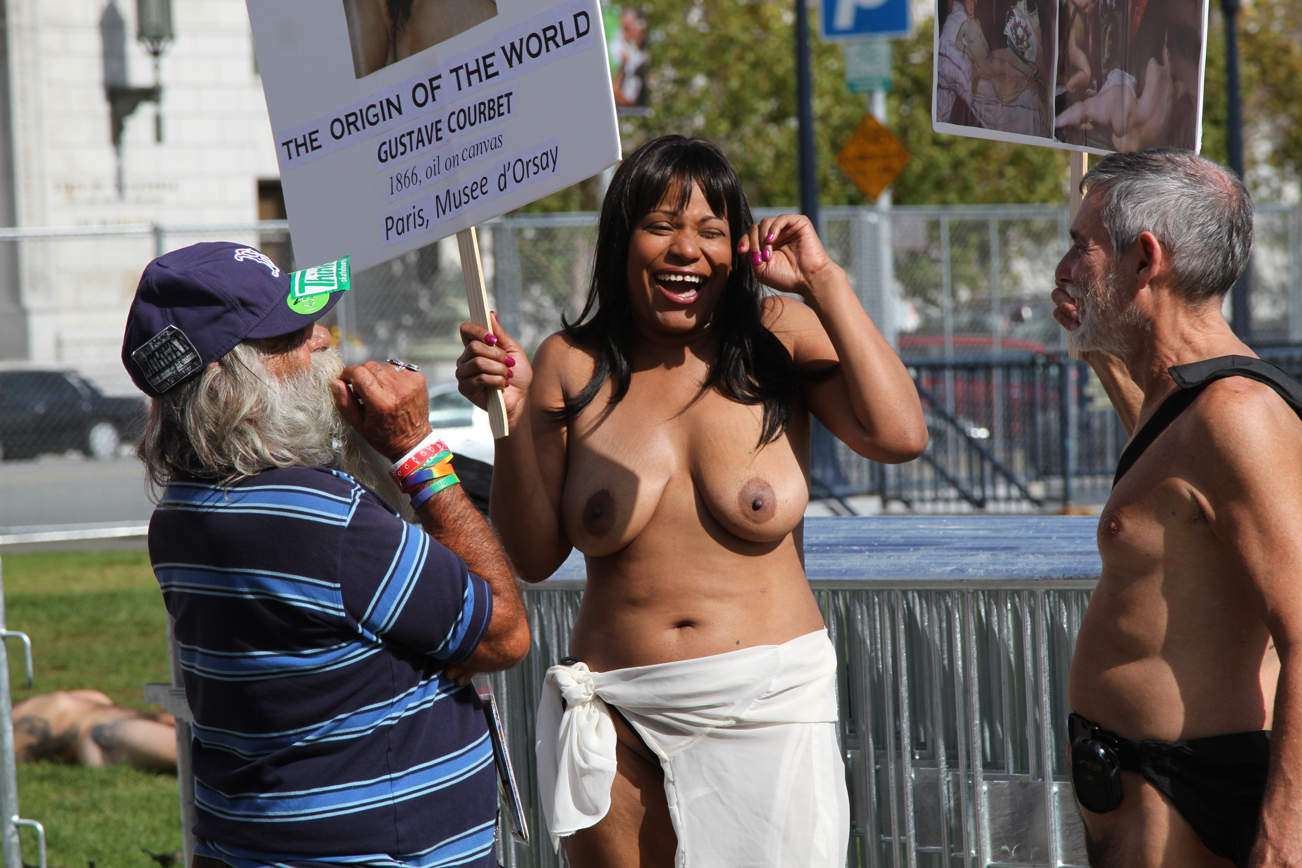 Naked in public, blacks