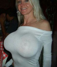 Big tits tight shirt wet