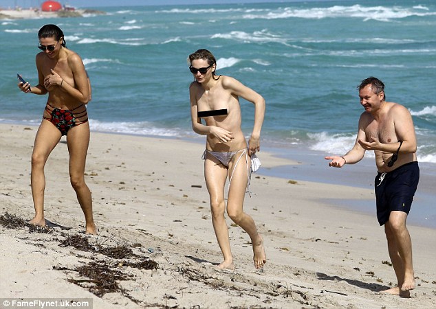 Transgender in nude beach