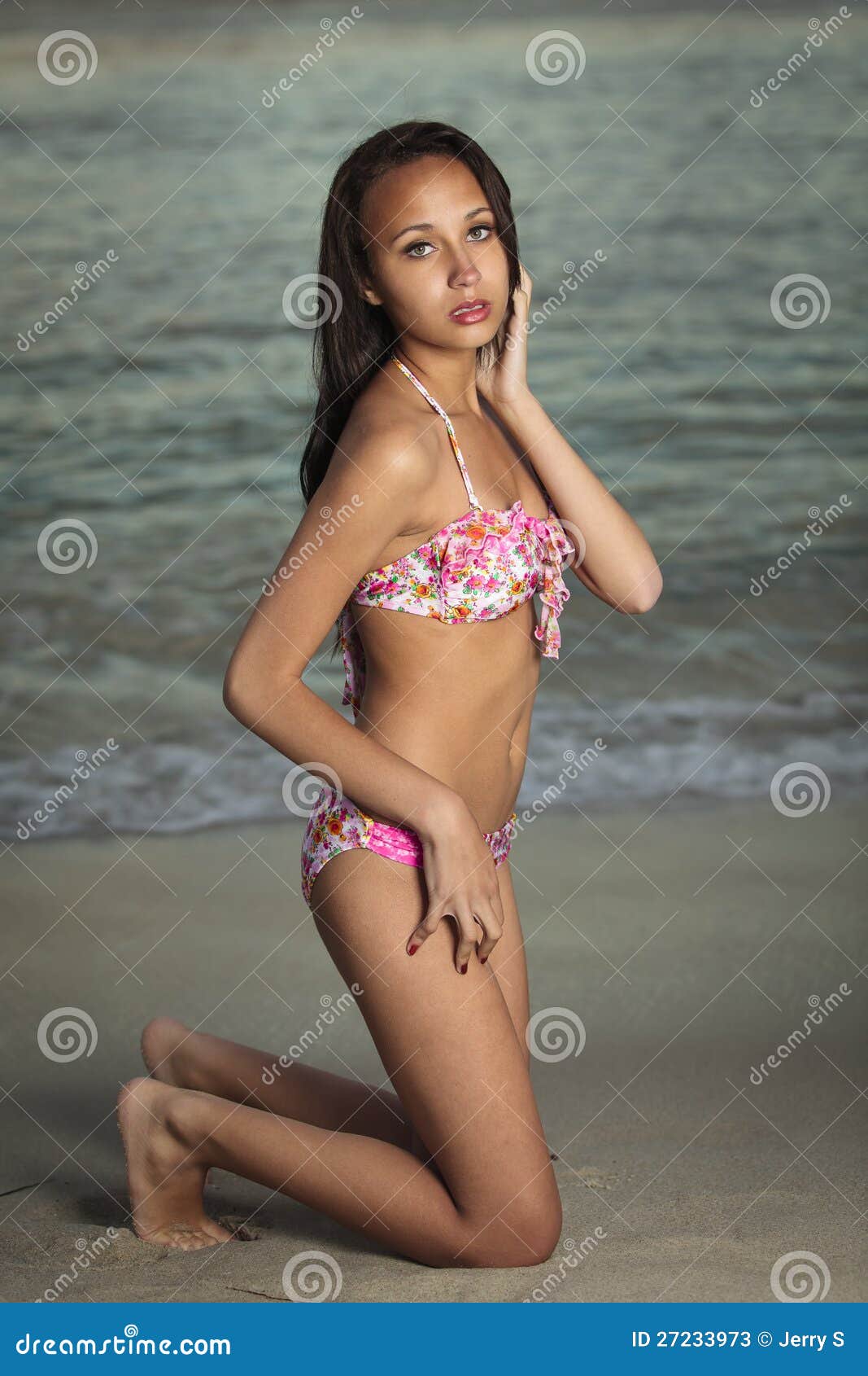 Teen girls posing in bikinis