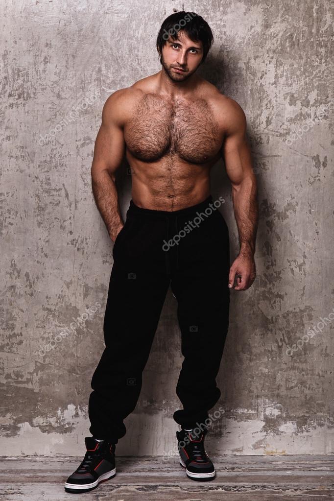 Free muscles hairy chest