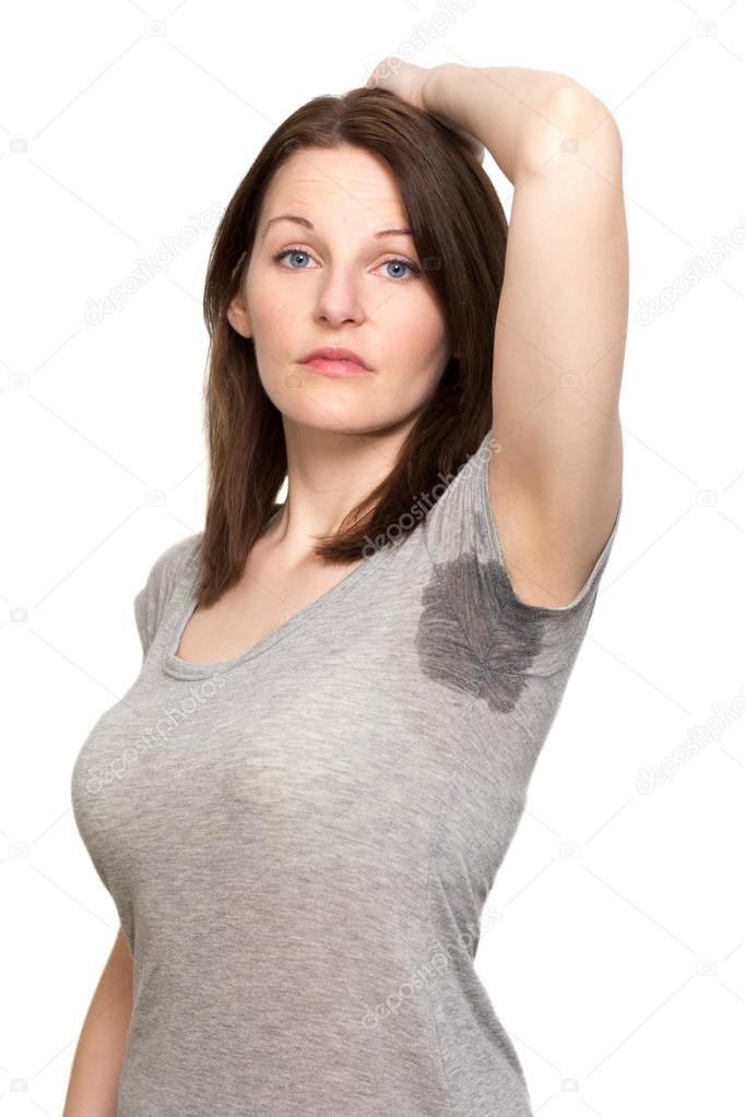 Sexy women with sweaty armpits