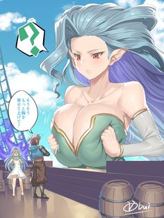 Anime giantess with big boobs