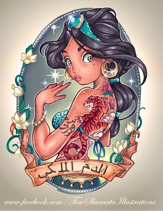 Jasmine disney princesses tattoos