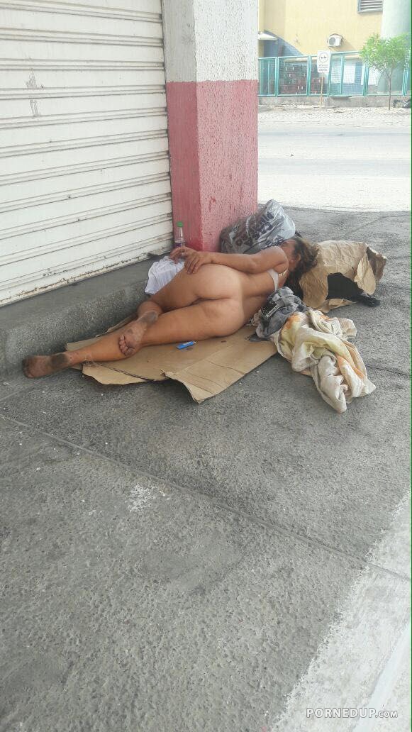 Homeless girls nude in public