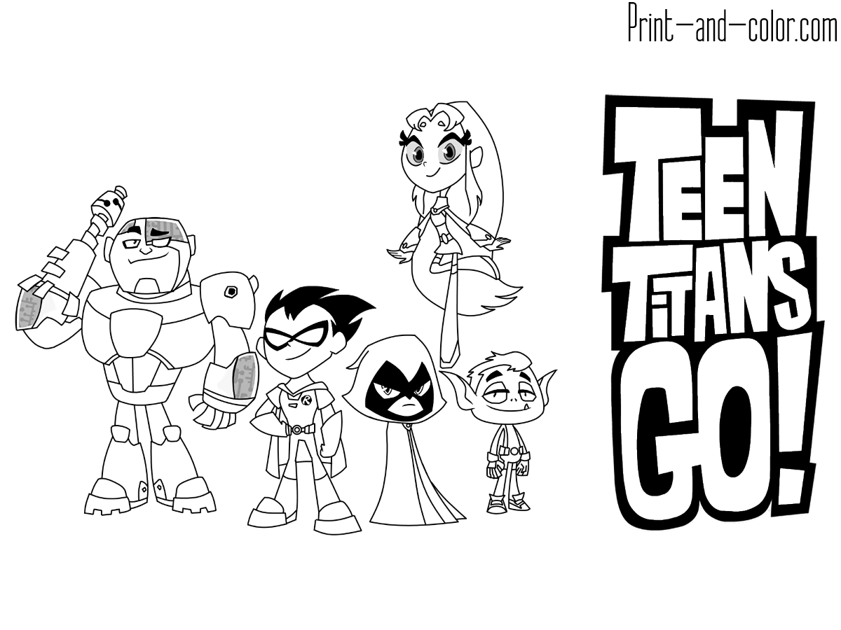 Teen titan coloring printouts