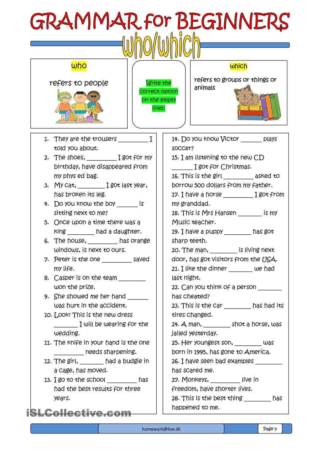 Grammar activities for adults esl