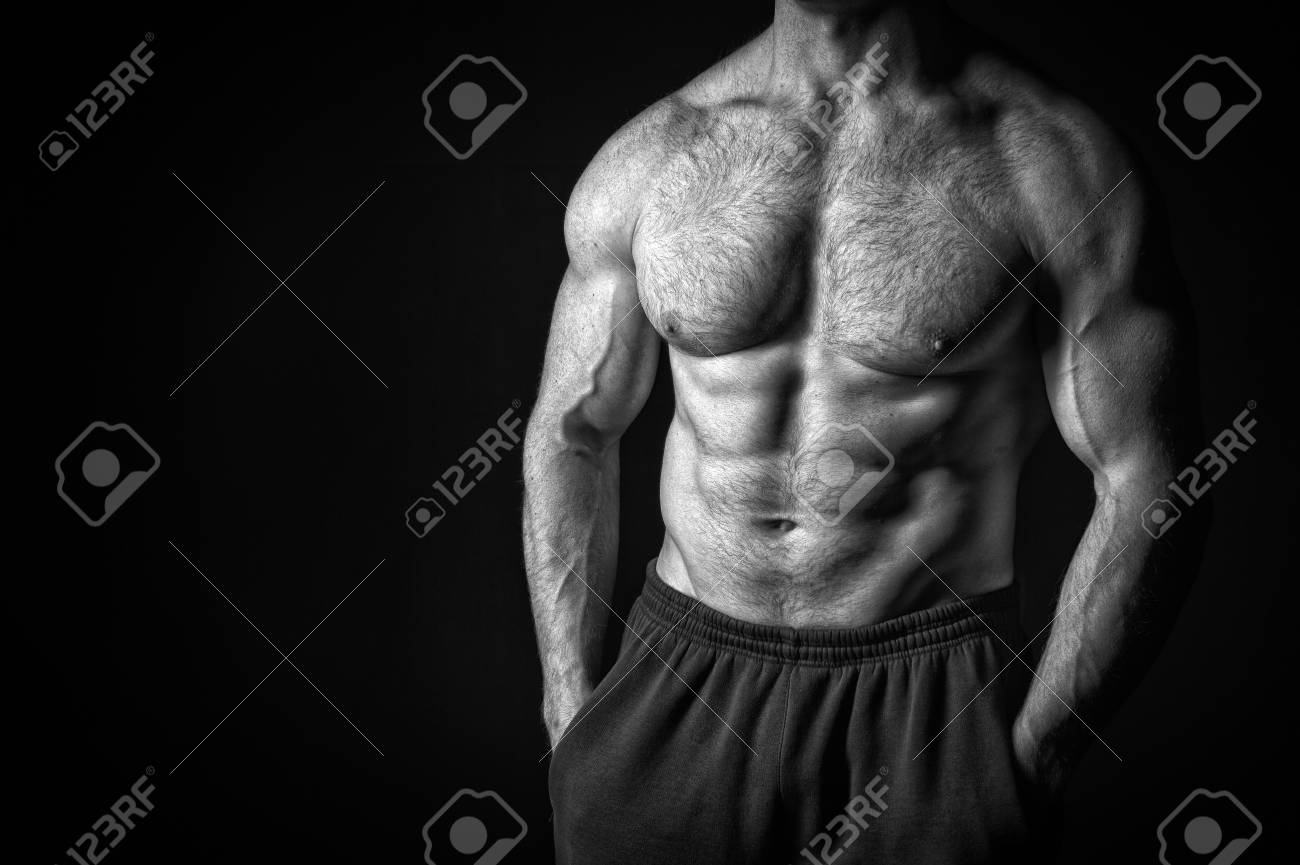 Free muscles hairy chest