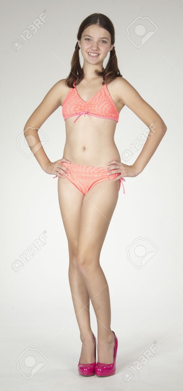 Teen girls posing in bikinis