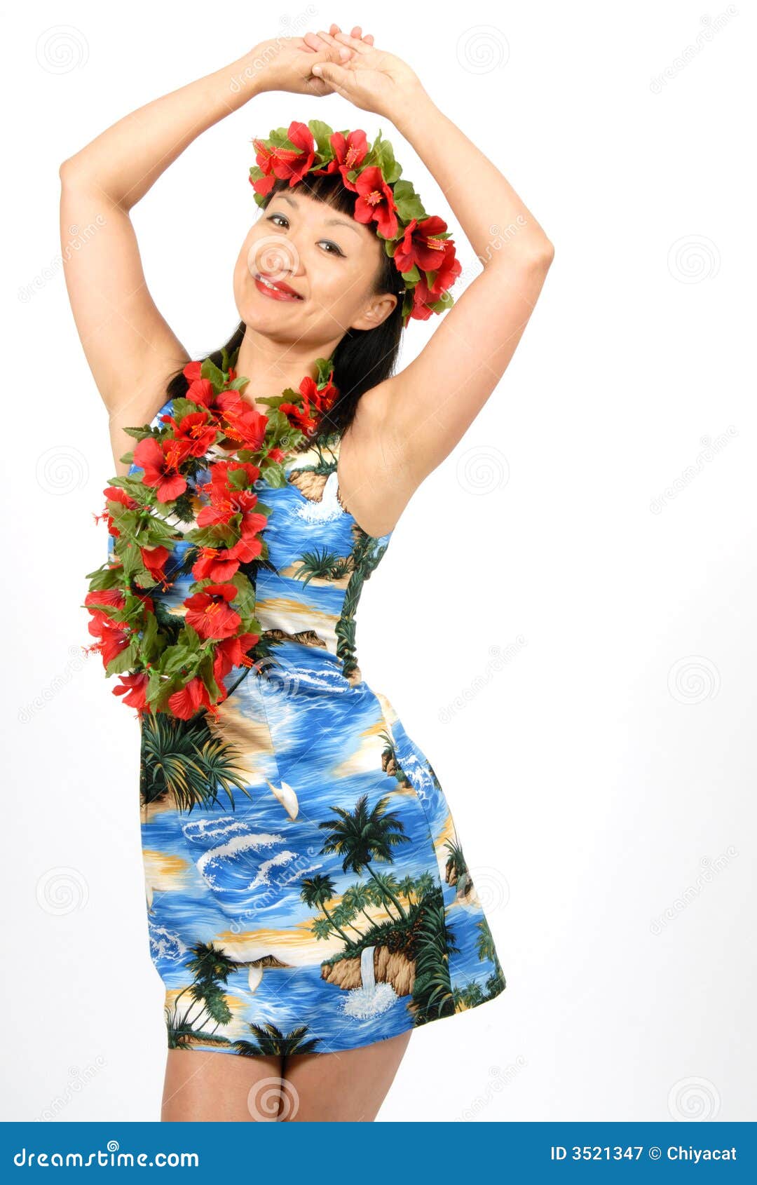 Hawaiian cute asian girls