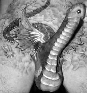 Tattoo on dick cock penis