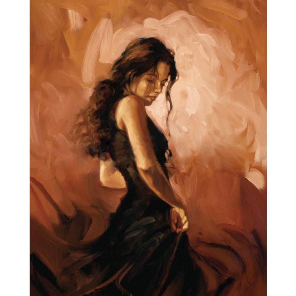 Beautiful woman oil painting