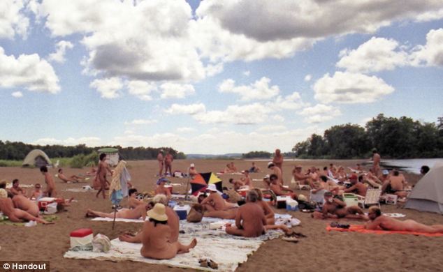 Nude at public beach