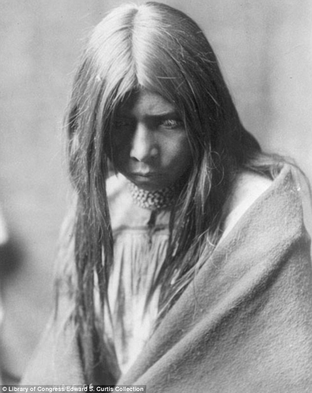 Vintage nudism american indian theme