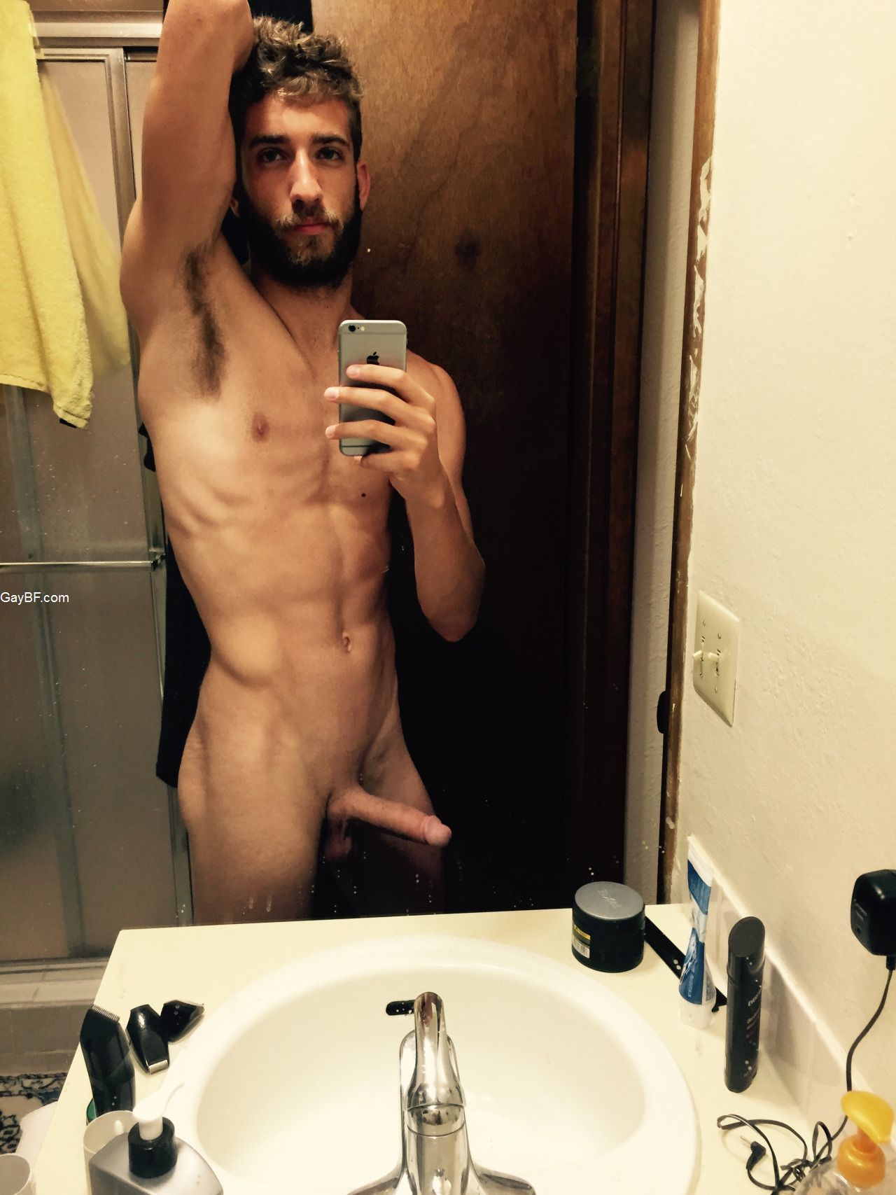 Nude studs amateur straight selfie